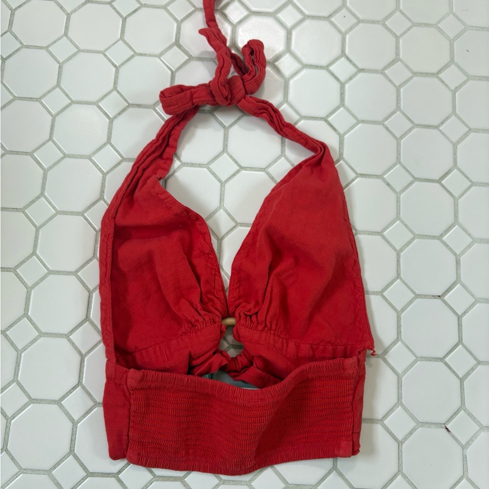 Red Halter Top - Picture 2 of 3